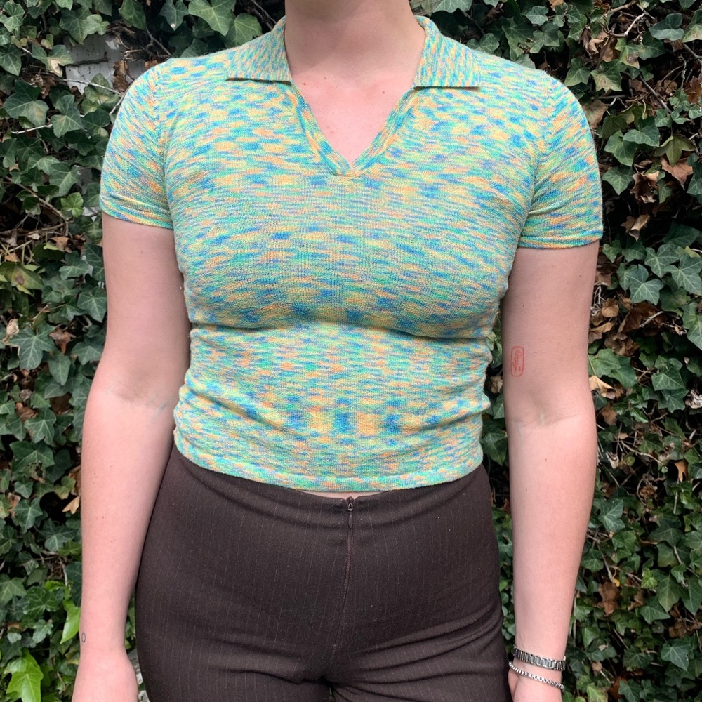 Vintage Cross Dyed 70s Collared Shirt